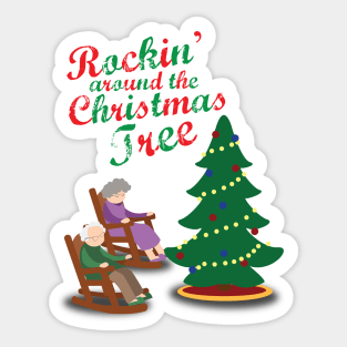 Rocking Around the Christmas Tree Chair Sticker